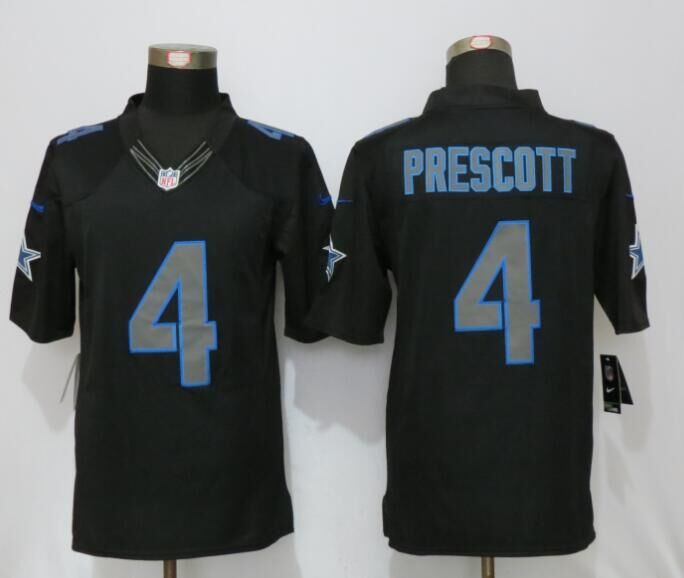 Dallas cowboys 4 Prescott Impact Limited New Nike Black Jerseys